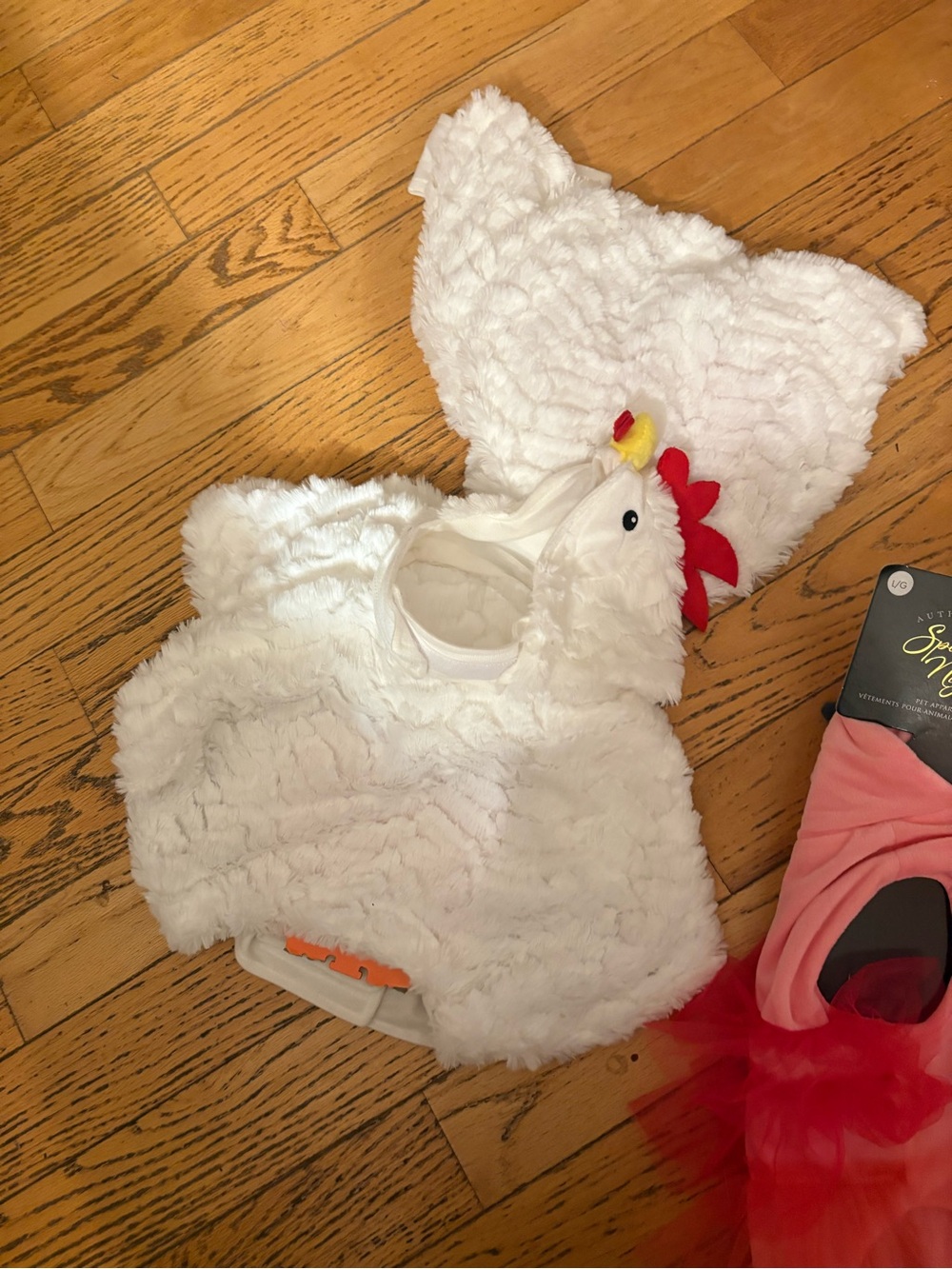 Dog/Pet White Chicken Costume Hoodie - Plush Chicken Dress-Up-NWT size XL